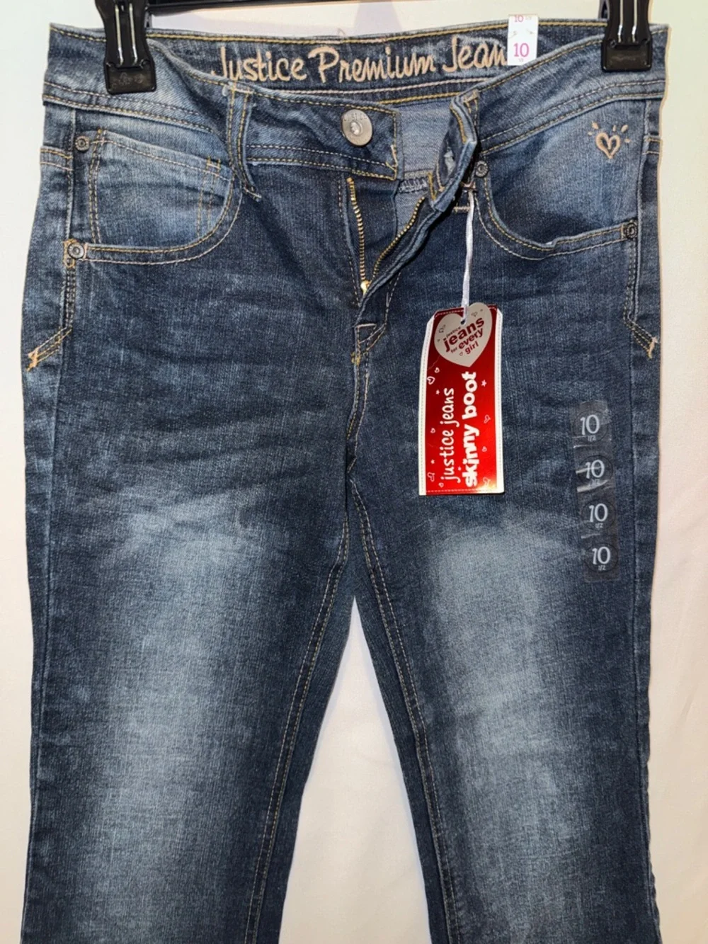 Justice Premium Jeans - Dark Blue Girls 101/2 jeans